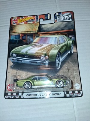 2022 Hot Wheels Premium Boulevard Green Custom '70 Chevy Nova #65
