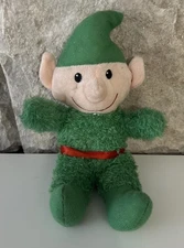 Christmas Musical Santa's Green Elf Plush Sings ‘Green Elf Shoes’ Tested/Works