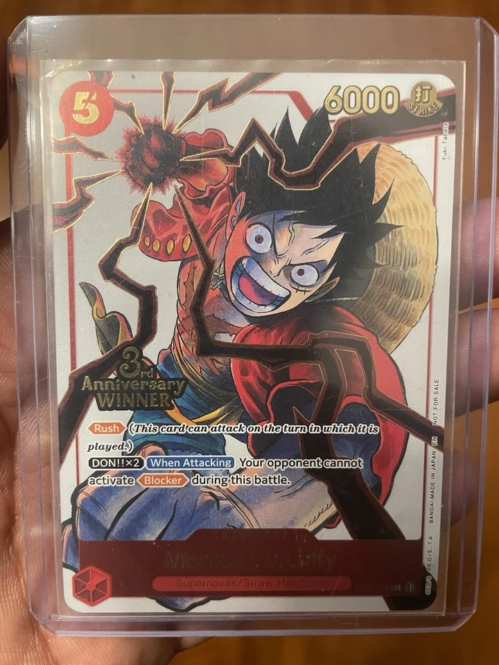 Monkey.D.Luffy - ST01-012 (3rd Anniversary Winner) ST01-012 One Piece foil promo - Image 2 of 4