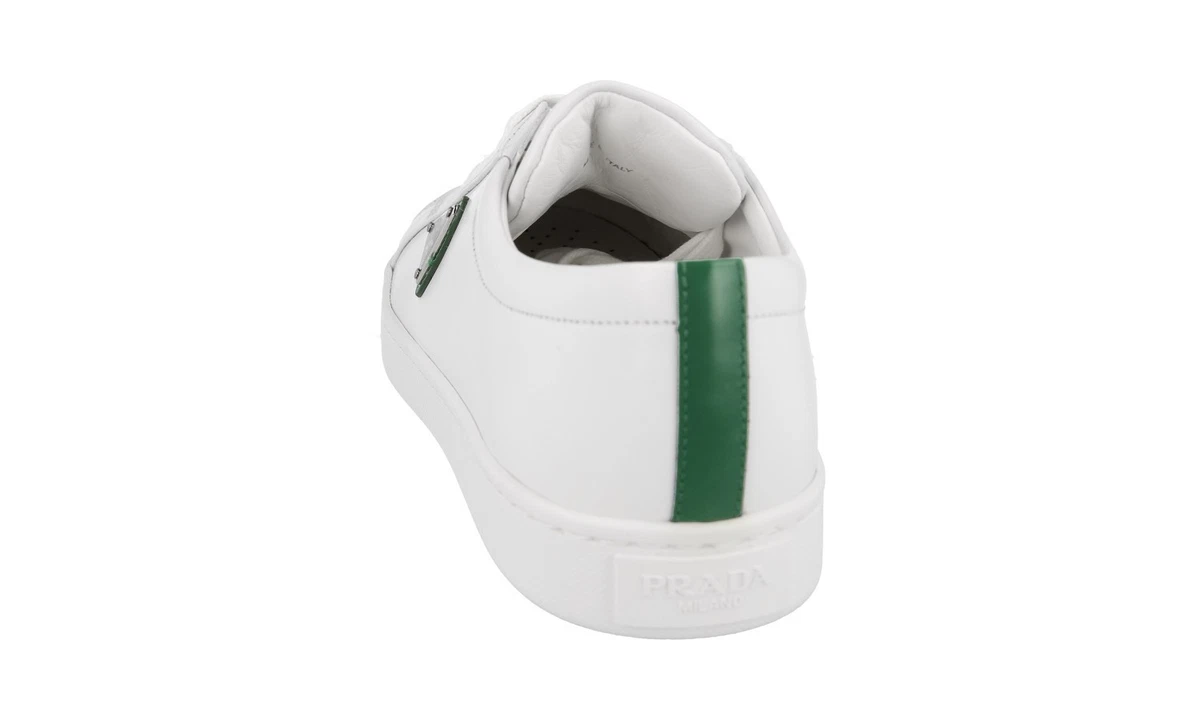PRADA Leder Downtown Sneaker - 1E941M - Weiss - NEU