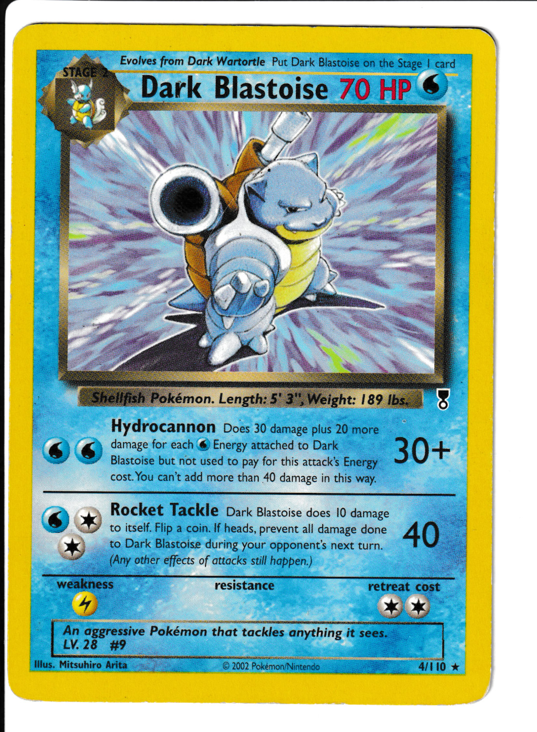 Dark Blastoise 4/110 Legendary Collection Non Holo Rare Vintage Pokemon Card LP-