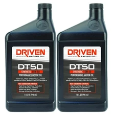 Driven Racing Oil 02806, DT50 Street Performance Oil, Synthetic 15W-50, 2 Quarts