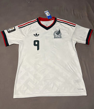 Adidas Original Mexico Raúl #9 Away Replica Jersey w/ World Cup Patch 2026 FIFA