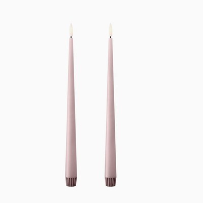 Ester & Erik LED Taper Candle Soft Rose Set 2pce 30cm