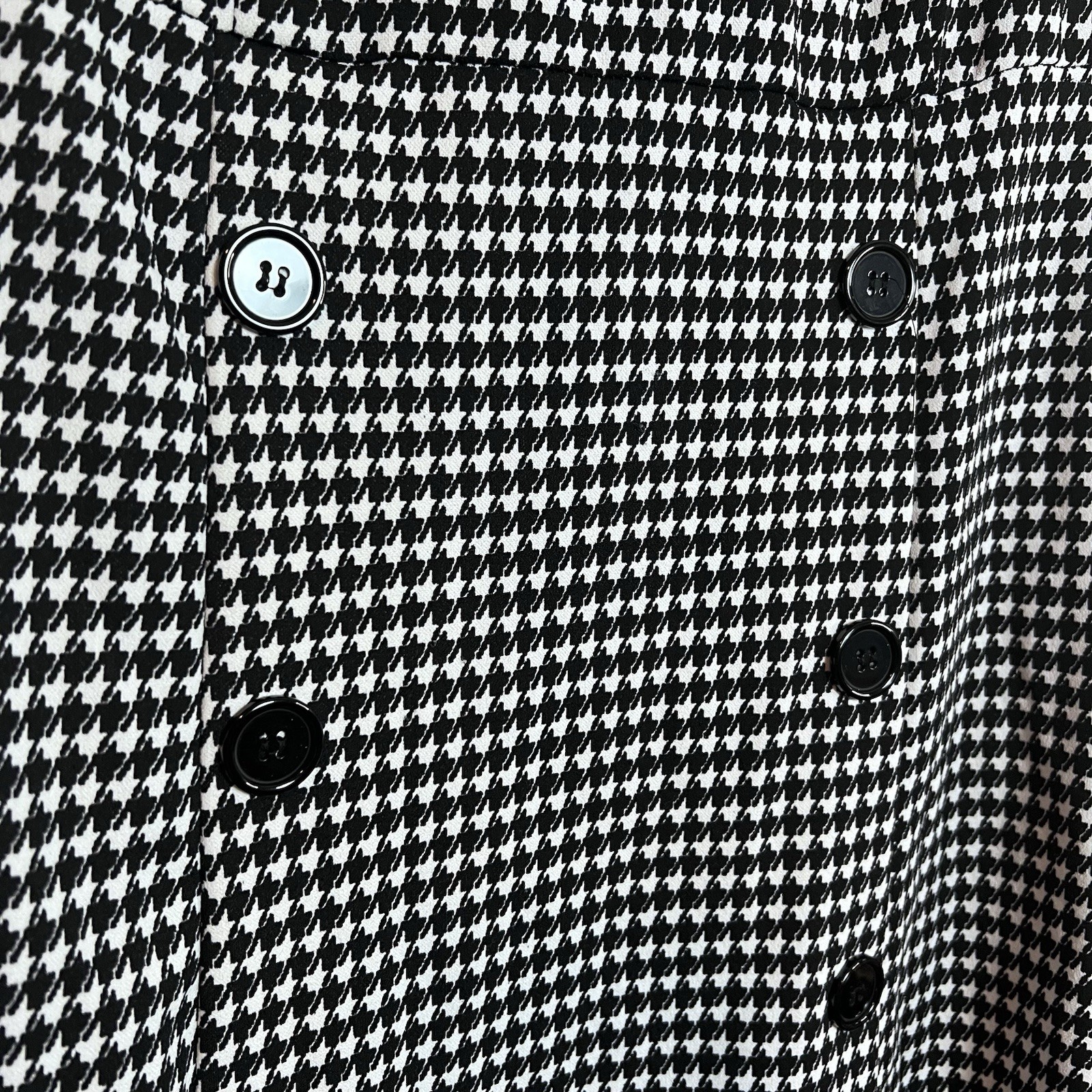 Shelby & Palmer Houndstooth Dress Women’s 8 Short Sleeve Double Breasted Stylish