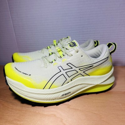 Men 7.5 - Asics Trabuco Max 3 Running Shoes 1011B800-300 Matcha Neon Yellow New
