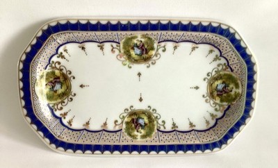 Vintage OC & CO Staffordshire Stil Porzellan Waschtisch Tablett Fabonard Stil