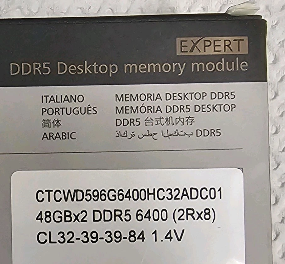 Team T-Create Expert Desktop PC Memory RAM 96GB (2 x 48GB DDR5 6400 Mhz DDR5) - Image 2 of 3