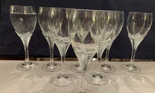 Vintage SCHOTT ZWIESEL  La Fleur 8Oz Wine Glasses ~ 7” Tall~ Set Of 8~ Germany