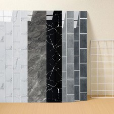 10 Packs Self-Adhesive Tile Marble PVC Cladding Wall Panels for Bathroom Kitchen