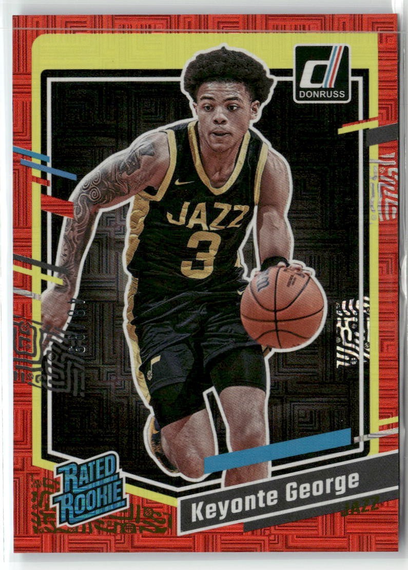 2023-24 DONRUSS CHOICE KEYONTE GEORGE RED RATED ROOKIE RC /99 #244
