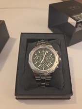 Bulova Precisionist Green Dial Chronograph Men Watch 96B409 New Wrapped In Box