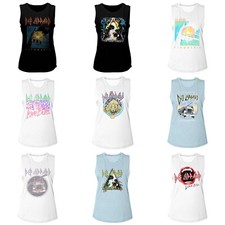 Pre-Sell Def Leppard Music Licensed Ladies Women's Muscle Tank Top Shirt 