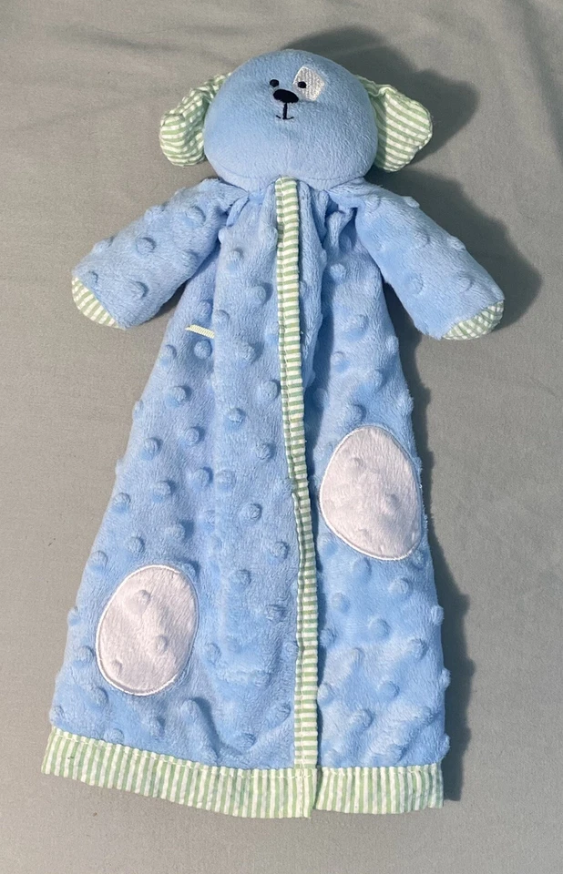 MUD PIE BLUE DOG Parche Ocular MANTA SEERSUCKER MINKY RAYAS VERDE AMOR Cachorro Foto 3 de 4