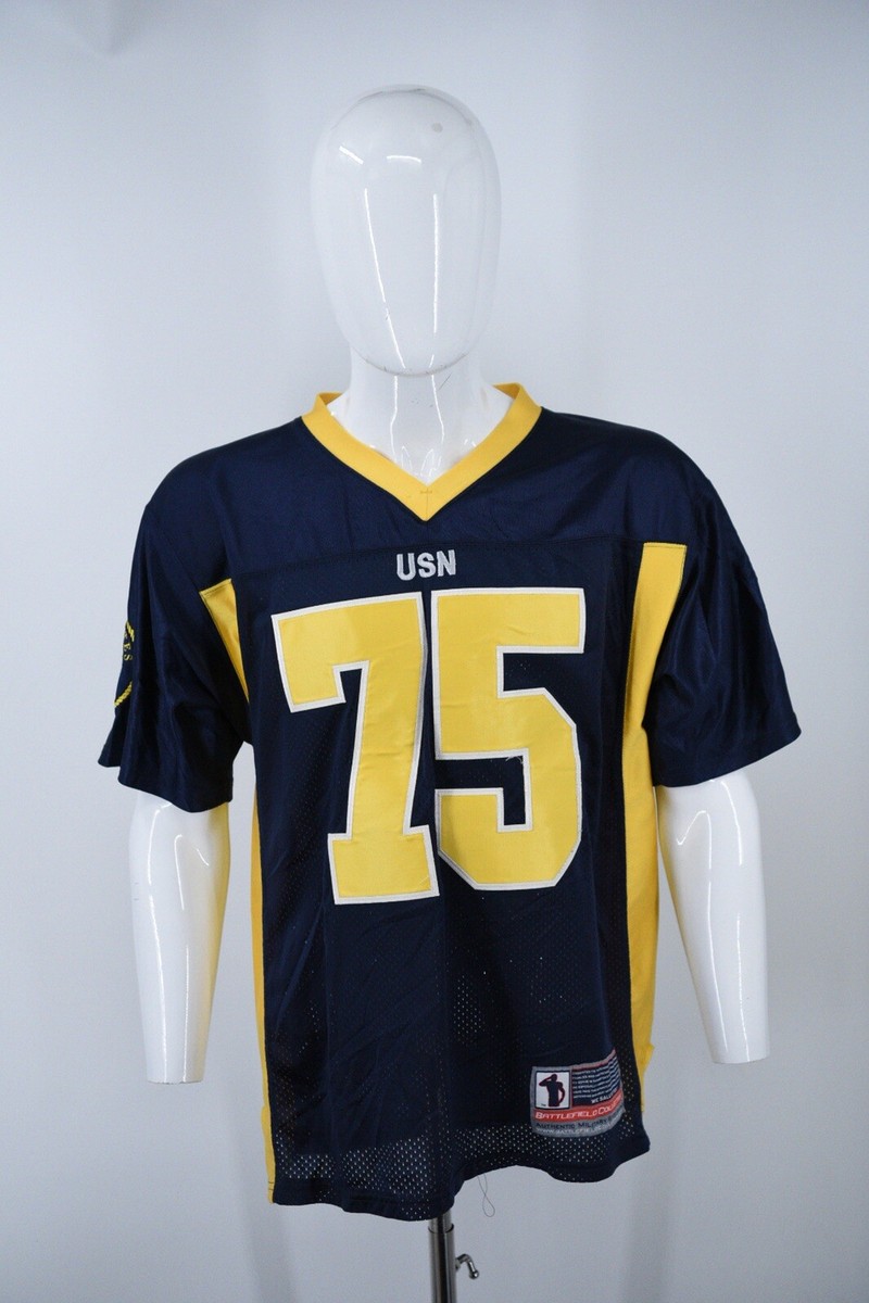 NAVY MIDSHIPMEN #75 USN COLLEGE FOOTBALL SEWN JERSEY BATTLEFIELD