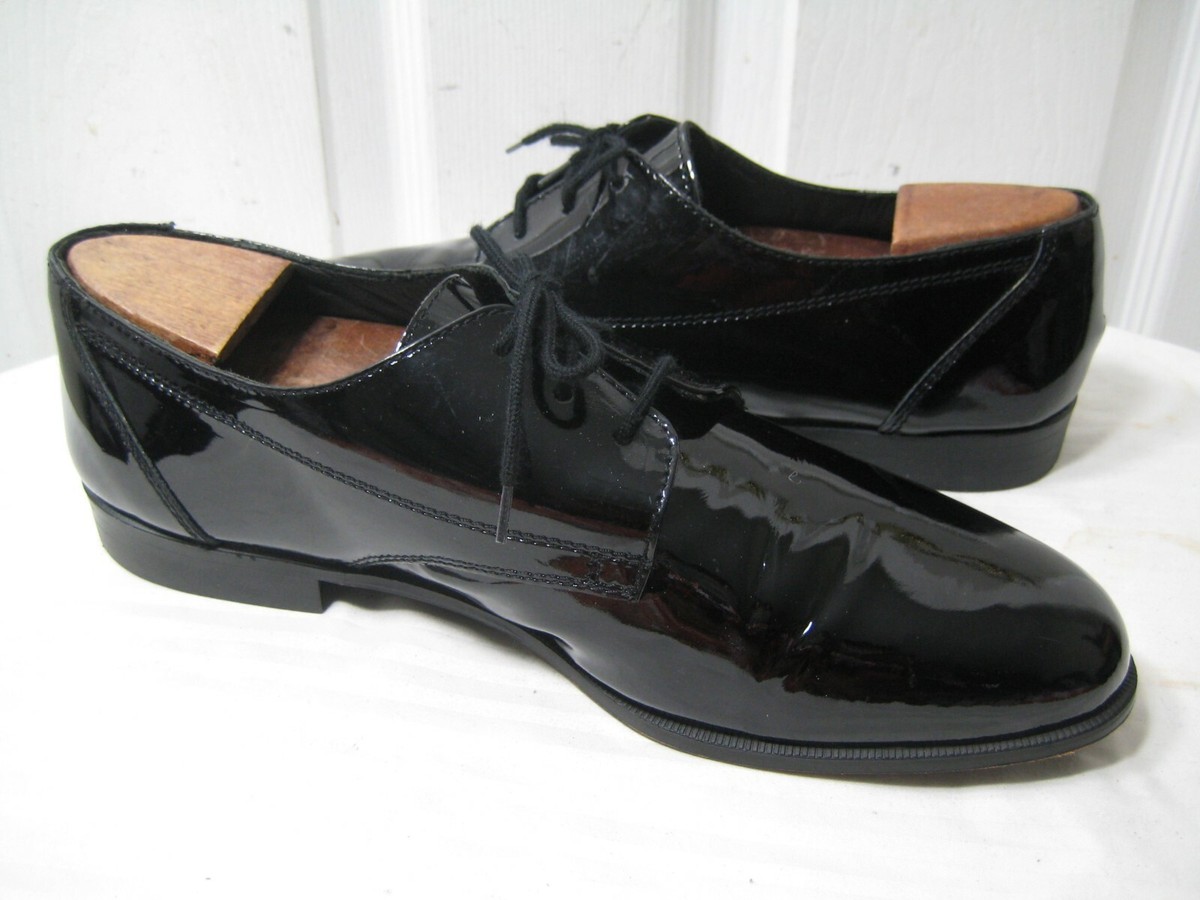 Stanley Blacker Couture Black Patent Leather Shoes Men display picture 1