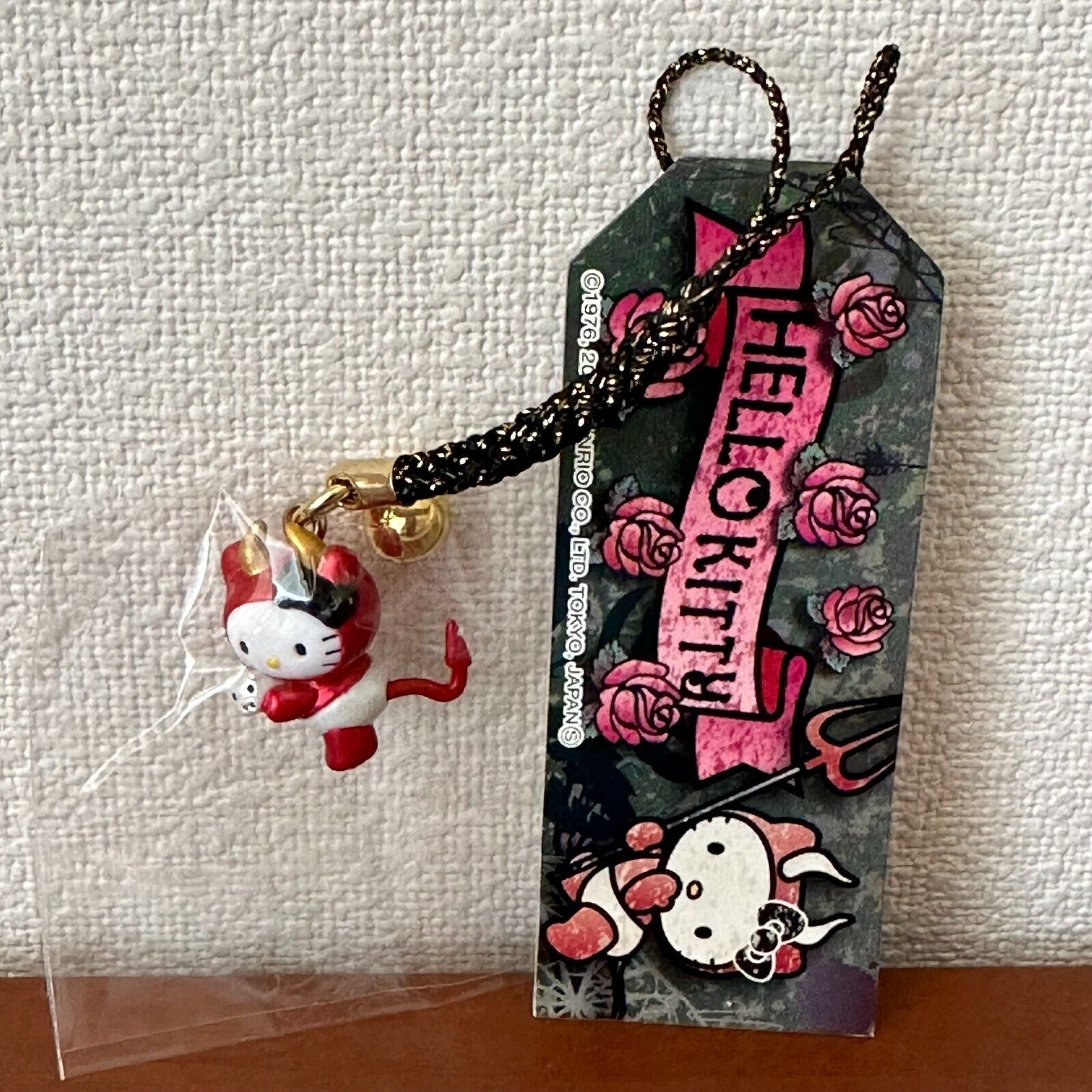 Hello Kitty Devil Pig Vol.1 Vintage Keychain charm SANRIO Gotochi strap #537