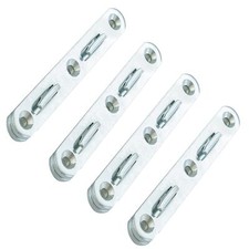 4PCS Bed Rail Fasteners Wood Bed Rail Connecting Fittings 5.1Inch Zinc Round ...