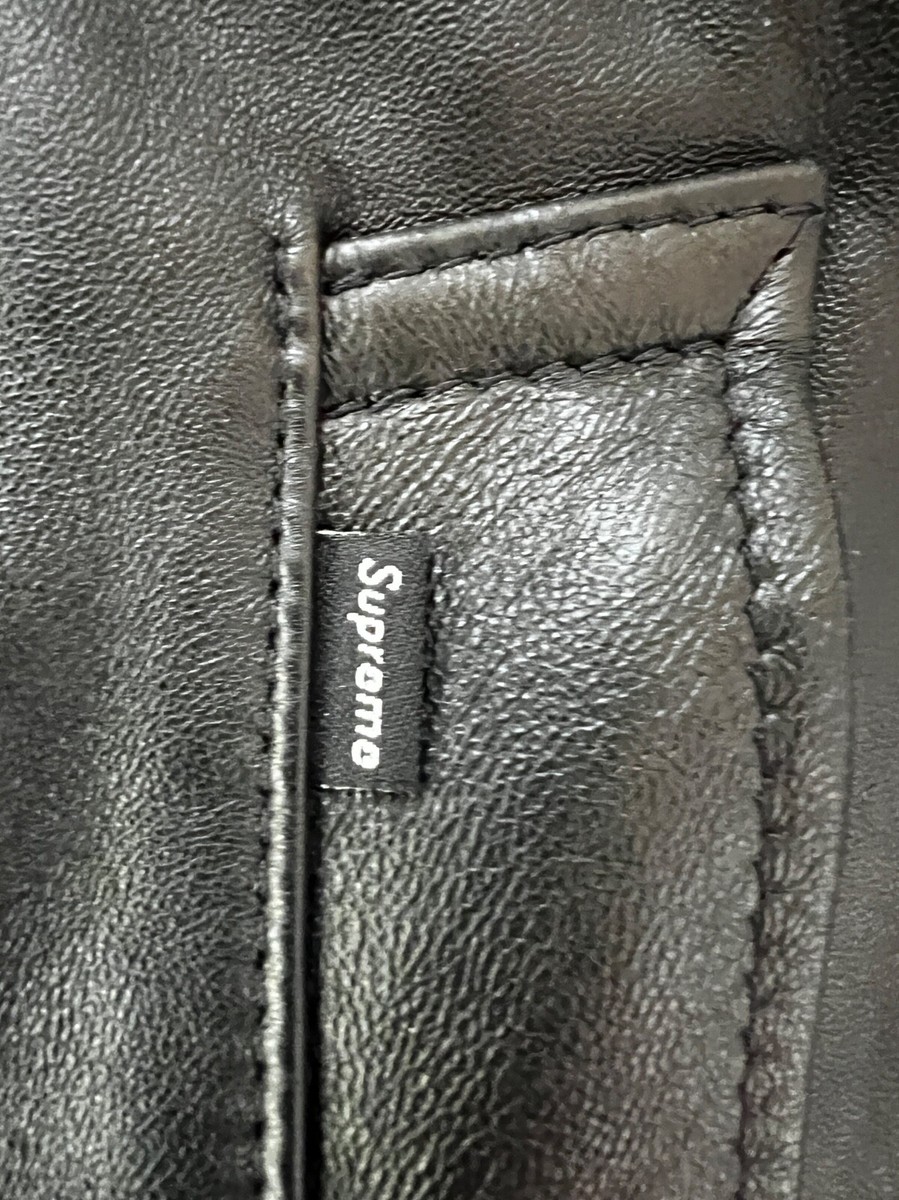 100% Authentic Supreme x Schott Leather Lambskin Car Coat Jacket