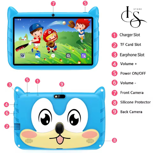 Tablet Bambini 7" Android 13 4GB+64GB WiFi Bluetooth 5G Batteria 4000mAh Rosa - Foto 6 di 8