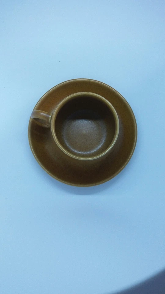 DENBY RAMS HEAD BROWN CUP AND SAUCER - Image 2 of 3