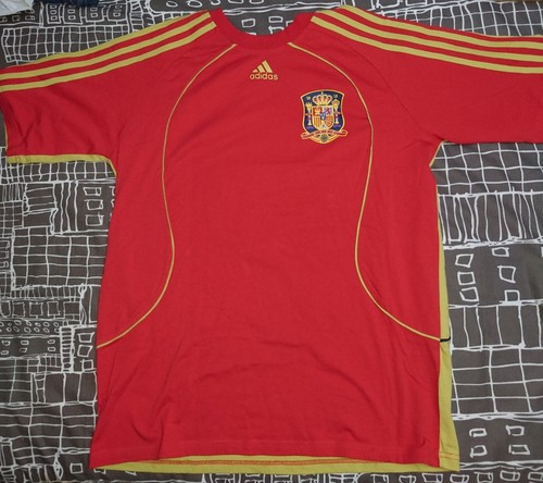 CAMISETA ADIDAS SELECCION ESPAÑOLA EUROCOPA 2008 TALLA L *NUEVA* ROJA Y  DORADA | eBay