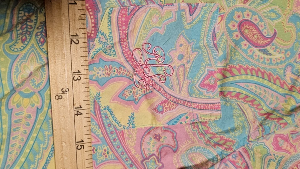 Top de pijama de manga corta Ralph Lauren multicolor de algodón cachemir talla S Foto 3 de 4