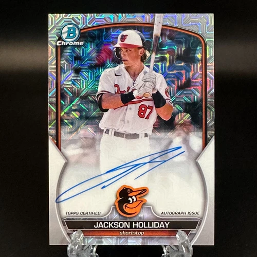 2023 Bowman Chrome Jackson Holliday Mojo Refractor Auto #BCMA-JH Orioles