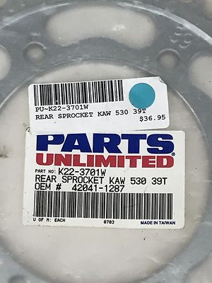 New KAWASAKI ZX600 Ninja ZX 600 RX Parts Unlimited 39 Tooth Rear