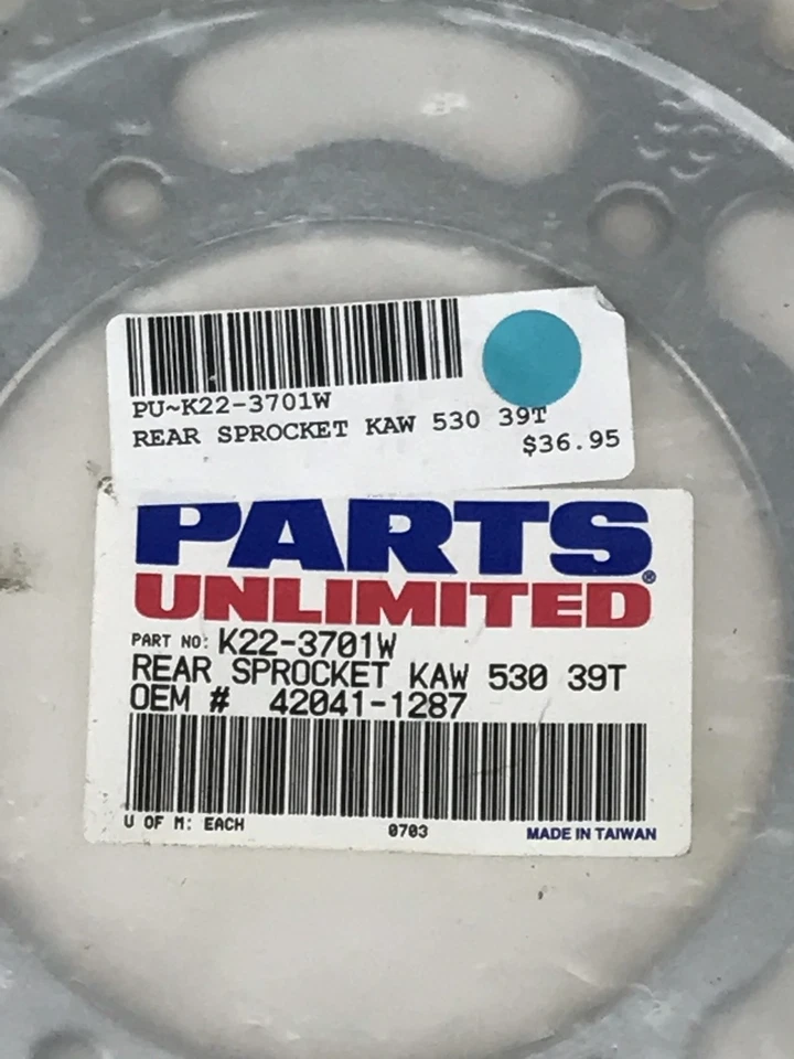 Nuevo piñón trasero KAWASAKI ZX600 Ninja ZX 600 RX piezas ilimitadas 39 dientes Foto 2 de 3
