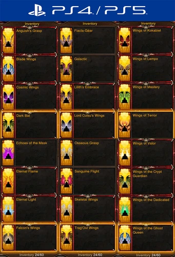 Diablo 3 PS4/PS5 Softcore - All Cosmetics Wings | Choose One Updated Patch 2.7.3
