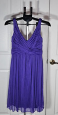 David's Bridal Women's Purple Sleeveless Cowl Back Short Dress Size 6