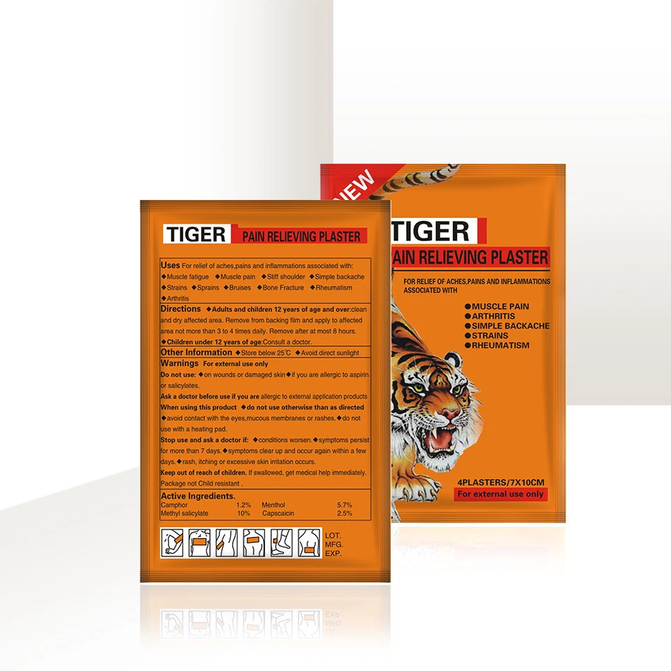 Tiger Pain Balm Relief Plaster Patches - 15 Pack - 60 pcs - 7 x 10cm - FAST SHIP - image 3 of 4