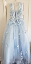 Blue Ball Gown Prom Dress Size 10