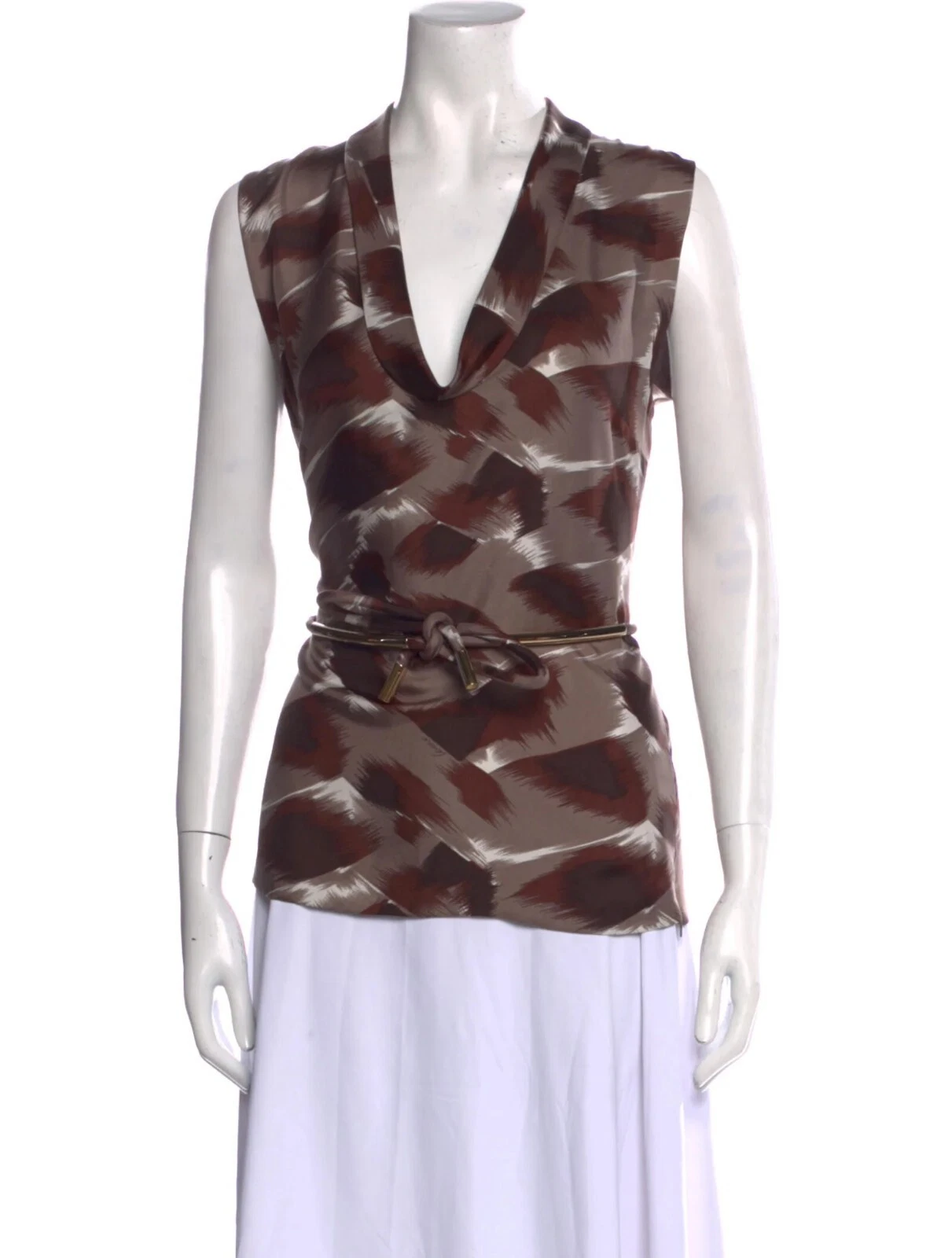 Chemisier à ceinture sergé soie Gucci haut chemise taille IT 40
