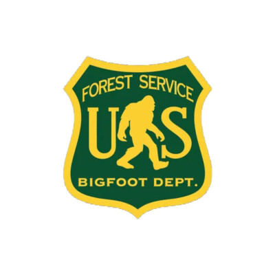 US Forest Service Bigfoot Dept Sticker