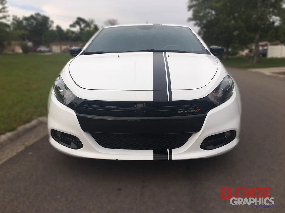 Se adapta a calcomanías Dodge Dart rayas de vinilo de rally individuales pegatinas gráficas 3M 2013-2016 Foto 3 de 4