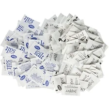 N'JOY Iodized Salt AND Pepper - Salt 1,200 ct., Pepper 800 ct Individual Packets