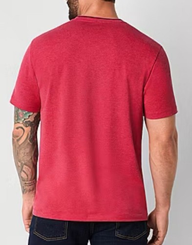 U.S. Polo Assn. Mens V Neck Short Sleeve T-Shirt - Size L - Red - Picture 2 of 2
