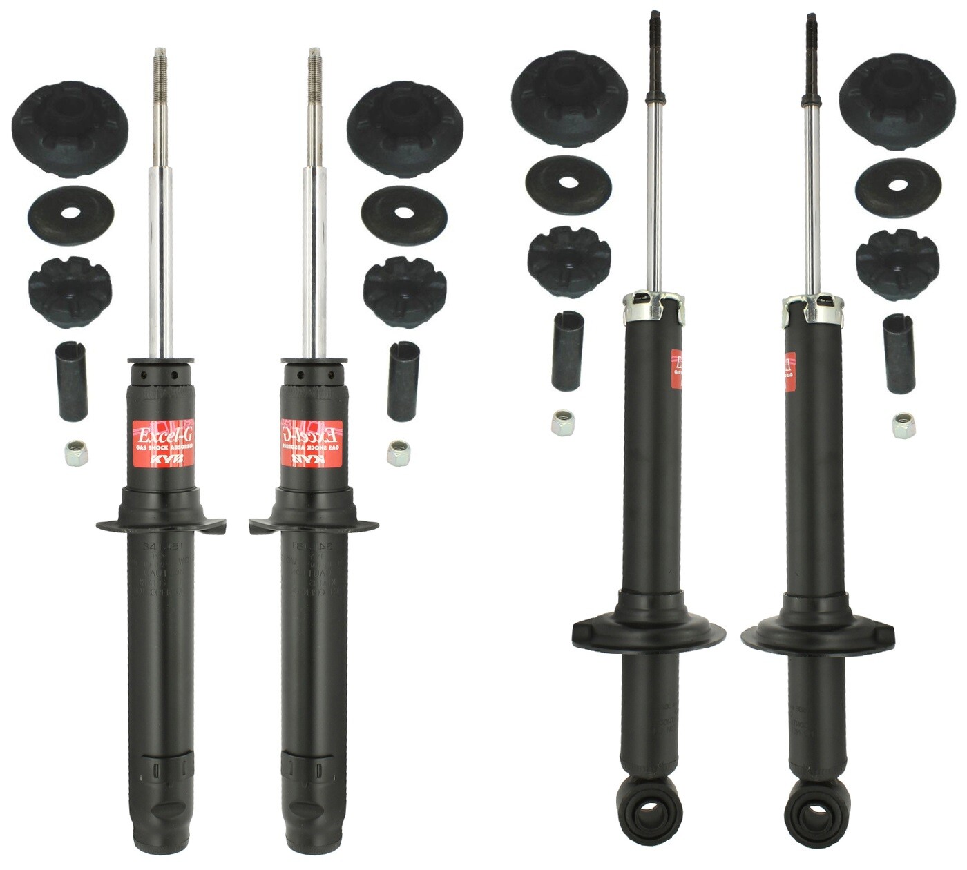 KYB Front & Rear Suspension Struts and Mounts Kit For Kia Amanti 2004