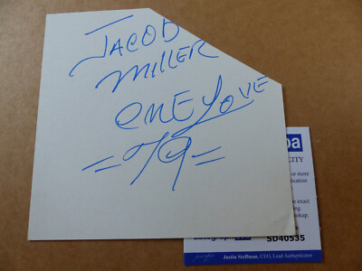 JACOB MILLER Inner Circle BOB MARLEY signed Autograph RASTAFARI Paper ACOA COA