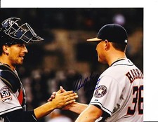 HOUSTON ASTROS WILL HARRIS SIGNED CELEBRATION 8X10