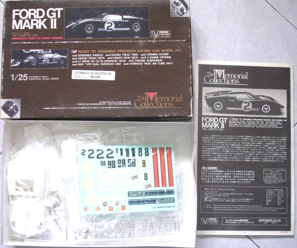 FORD GT MARK II - 24 H. LE MANS 1966 WINNER - UNION- KIT MC04 1800 - 1/25 SCALE - Immagine 2 di 4