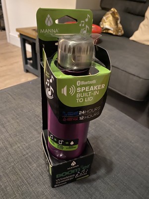 manna bluetooth speaker water bottle