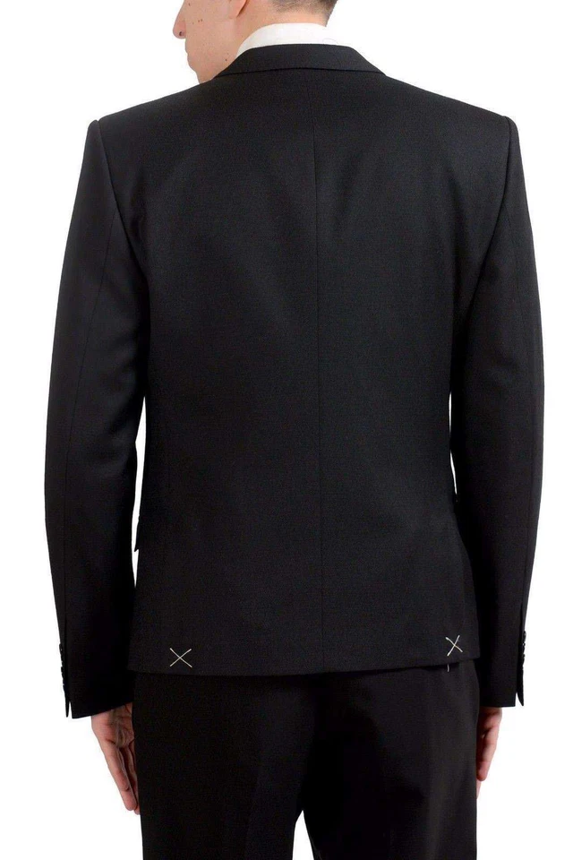 Abrigo Deportivo Blazer Dolce & Gabbana Para Hombre 100% Lana Un Botón Negro EE. UU. 40 IT 50 Foto 3 de 4