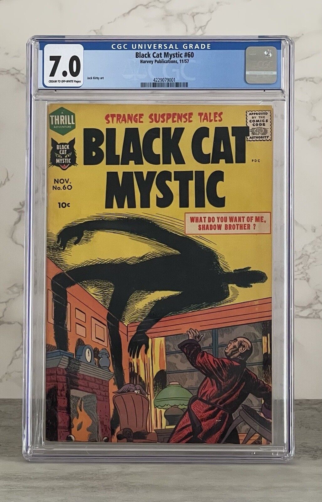 Black Cat Mystic #60 CGC 70 Jack Kirby Cover Harvey, 1957 Silver Age Cream to OW