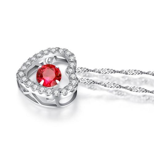 925 Sterling Silver Heart Pendant – Jewelry Gift for Her on Valentine’s Day - Picture 7 of 8