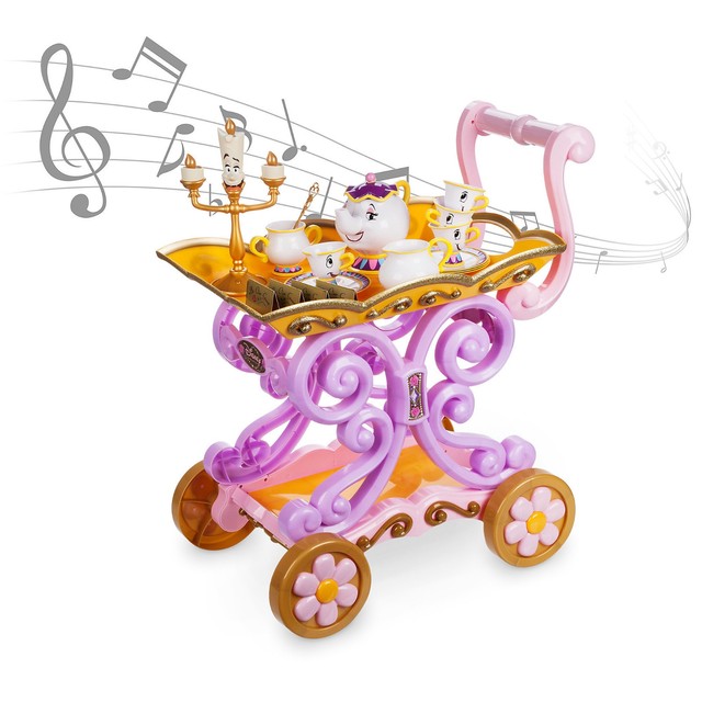 Disney Beauty and The Beast Be Our Guest Singing Tea Cart Play Set