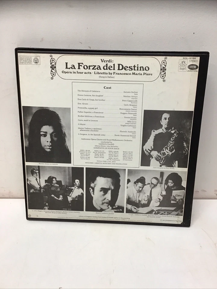 4x LP Box Set, Verdi La Forza Del Destino Angel SDL-3765 W/ 1970 Booklet - Image 2 of 4