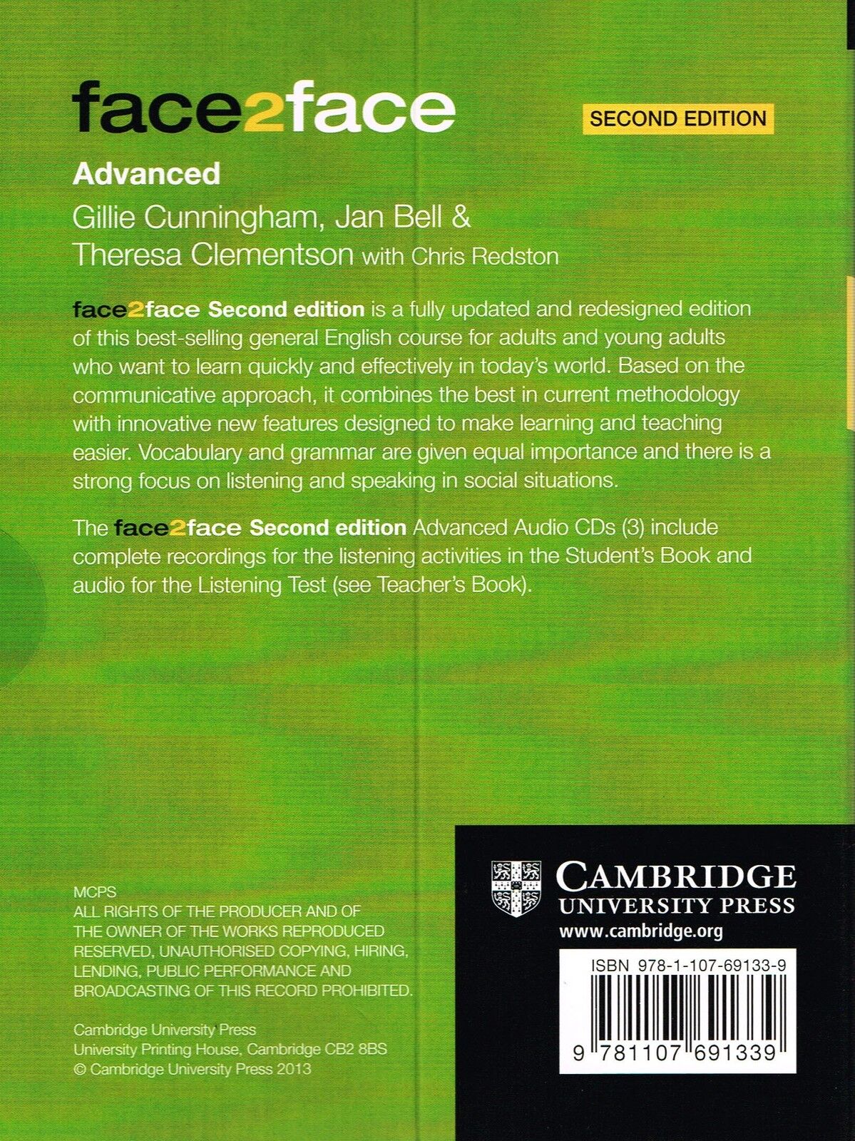 CAMBRIDGE Face2face Advanced SECOND EDITION Class Audio CD's 2013 Level C1 @NEW@ 5 razy więcej punktów